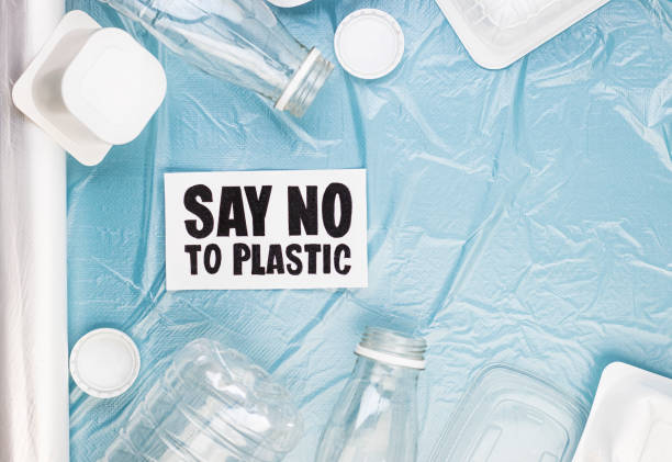 istock Plastic bottles, dishes, and say no to plastic 1291549249