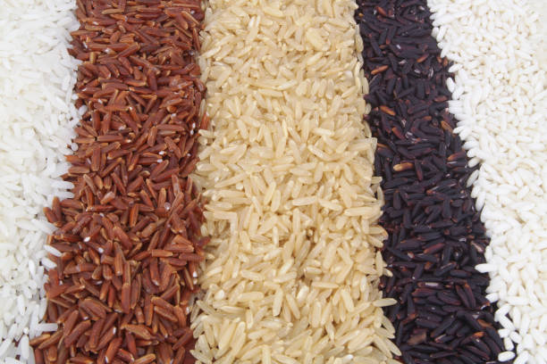 istock Different kinds of rice close up 1291551589