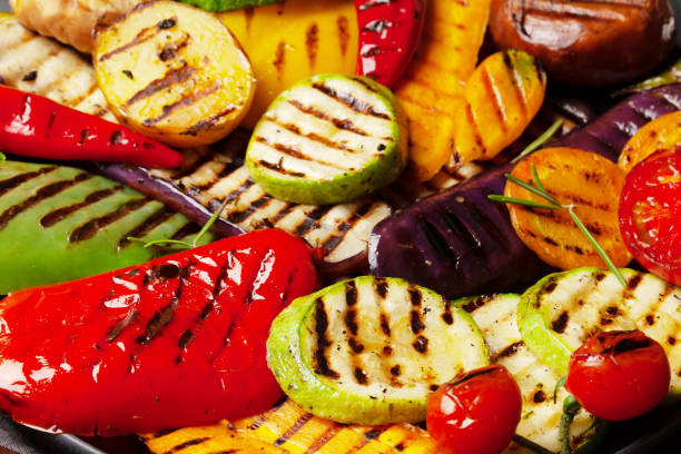 istock Grilled vegetables with spices and herbs 1291555058