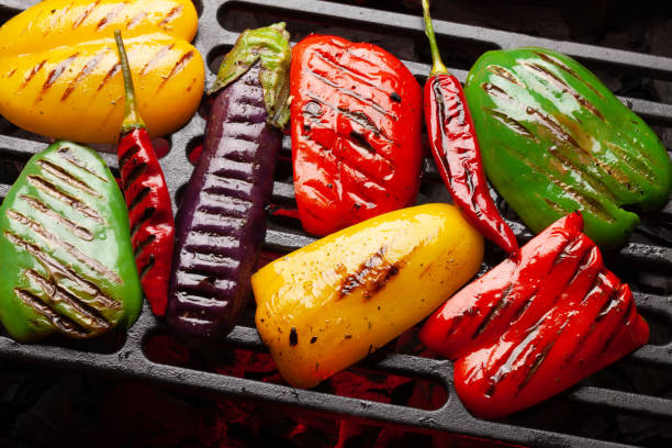 istock Grilled vegetables with spices and herbs 1291555090