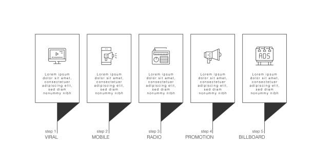 istock Infographic design template. Advertising, Marketing, Promotion icons. 1291563034