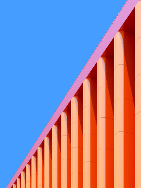 istock Close up of modern architecture, Architectural details, Minimal building. 3D rendering. 1291563329