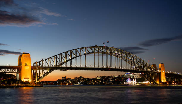 istock Sydney Harbour Bridge At Night 1291564660