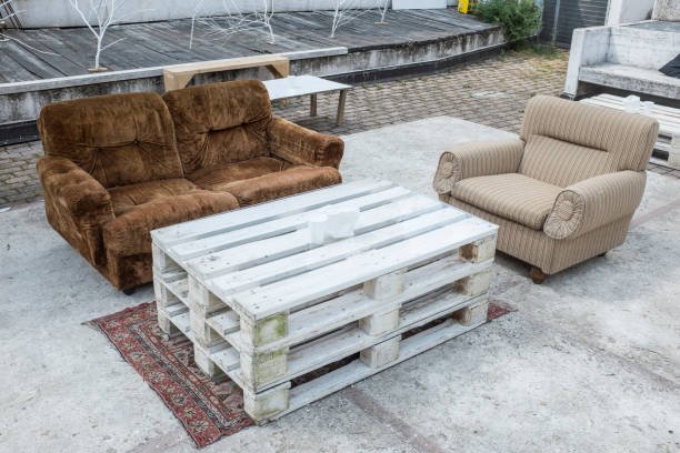 istock sitting area in the open air with sofa and pallets 1291565837