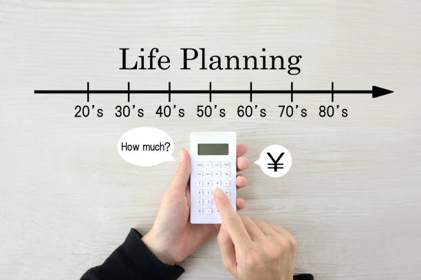 istock Human's hands calculating money for life planning 1291572869