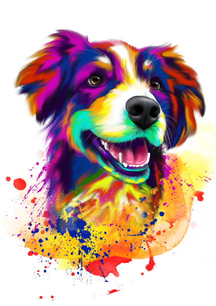 ilustraciones, imágenes clip art, dibujos animados e iconos de stock de perro - paint can