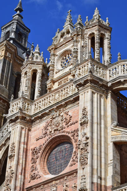 istock Baroque Gothic facade of Astorga Cathedral, Spain 1291578546