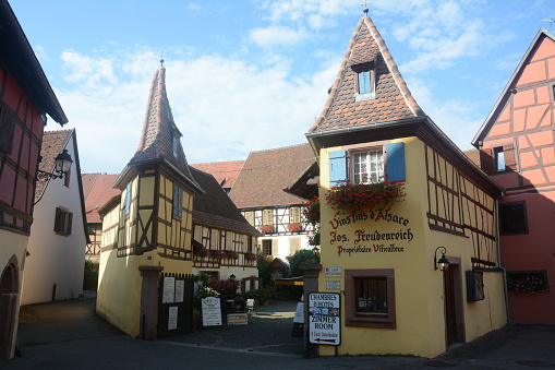 historic buildings at the old town of Schlitz - Germany