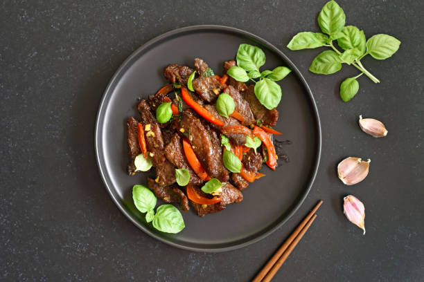 istock Thai style stir-fry beef with vegetables 1291584232