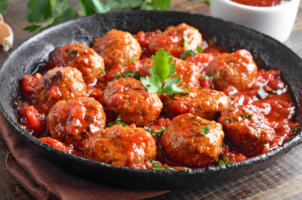 istock Meatballs with tomato sauce 1291586491