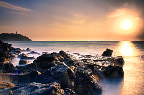 istock Sunset on Jeju beach 1291589328