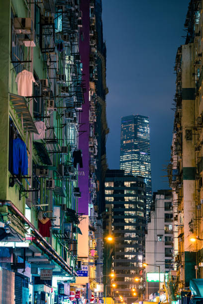 istock Overcrowded residential building in Hong Kong 1291589383