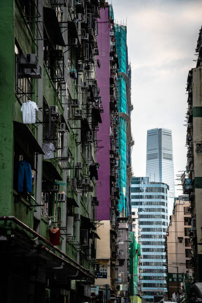 istock Overcrowded residential building in Hong Kong 1291589816