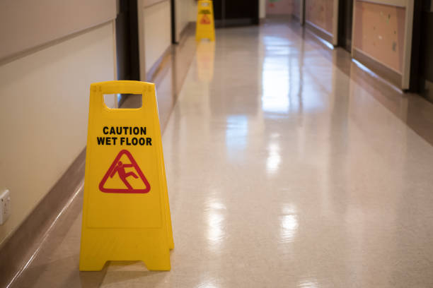 Caution wet floor