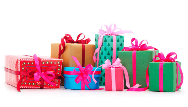 istock Gift boxes, gifts on a white background isolated. 1291595079
