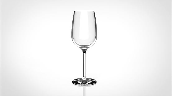wine glass 3d rendering