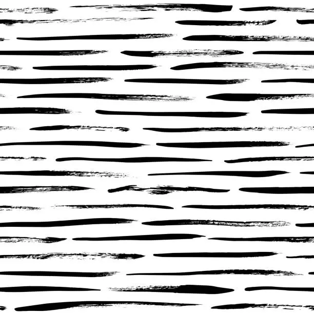 Vector illustration of Grunge broken lines vector seamless pattern.