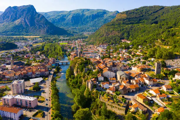 Photo of Aerial view of Tarascon-sur-Ariege