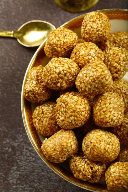 istock Healthy sesame balls served in plate. 1291598418