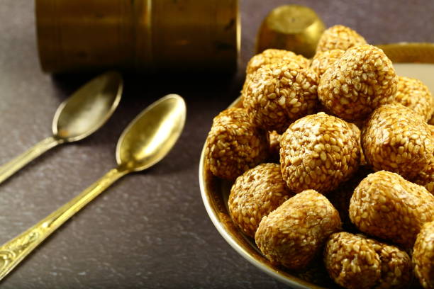 istock Healthy Indian sweets- sesame balls 1291598642