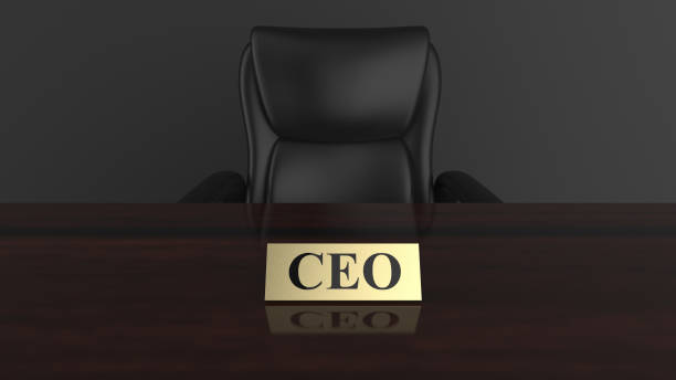 ceo 3d rendering.jpg - namensschild büro stock-fotos und bilder