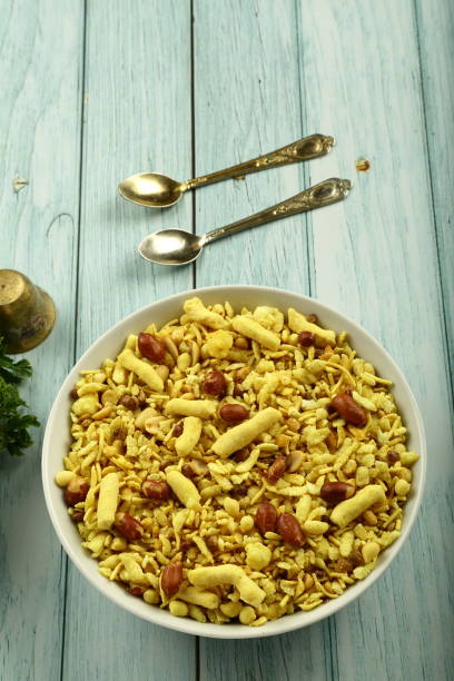 istock Delicious Indian snack - mixture. 1291600377