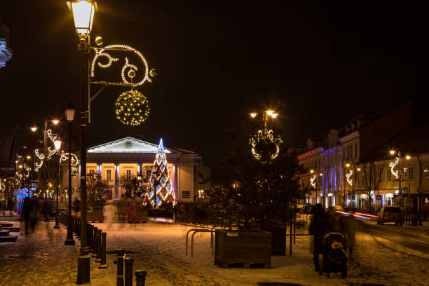 Christmas tree of Vilnius 2020 stock photo