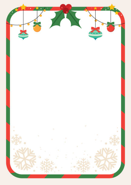 istock Frame decorated with Christmas ornaments and holly berries. 1291603236