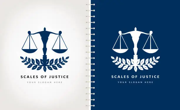 Vector illustration of Scales of justice vector design