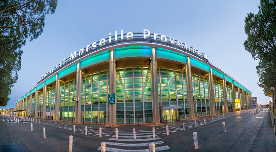 Marseilles, France - July 8, 2015: new terminal 1 building at the airport of Marseilles, Provence, France.