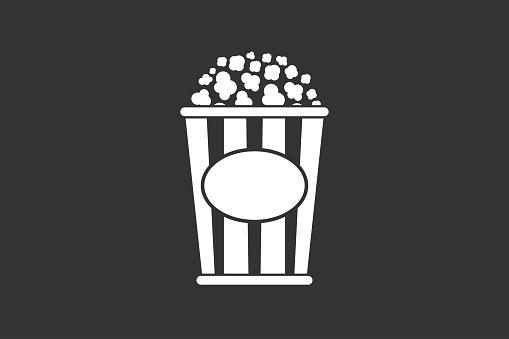 Popcorn. Simple icon. Flat style element for graphic design. Vector EPS10 illustration