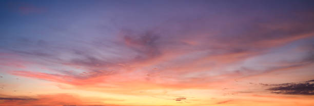 istock Panoramic of beautiful sky sunset background 1291610029