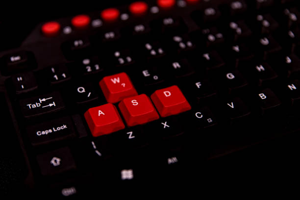 istock Black Keyboard With Red WASD Keys 1291611356