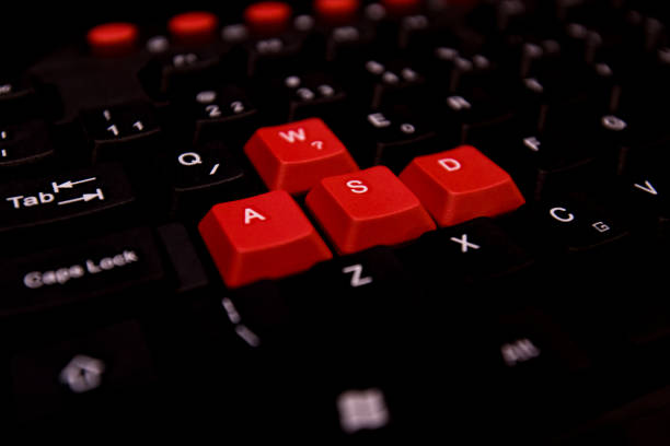 istock Black Keyboard With Red WASD Keys 1291611515