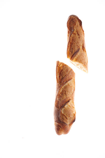 wall French baguette on a white background lurie stock pictures, royalty-free photos & images