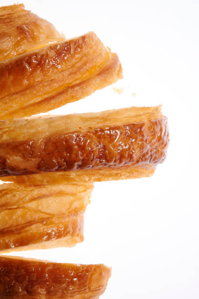 Growing French croissant on a white background lurie stock pictures, royalty-free photos & images