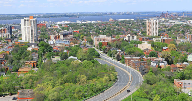 istock Hamilton, Ontario city center with expressway 1291611782