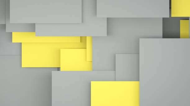 istock 3D Paper Layer Background, 2021 Pantone Colors Ultimate Gray Illuminating Yellow 1291615171