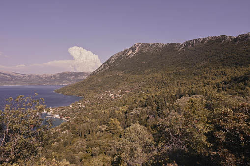 Landscape of a sunny day on a Greek island
