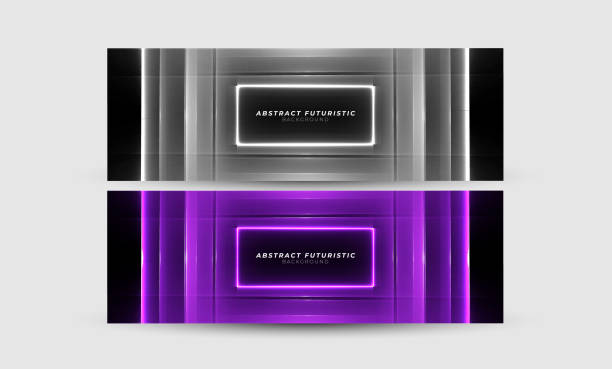 istock Abstract banner futuristic background, Abstract art wallpaper. 1291621458