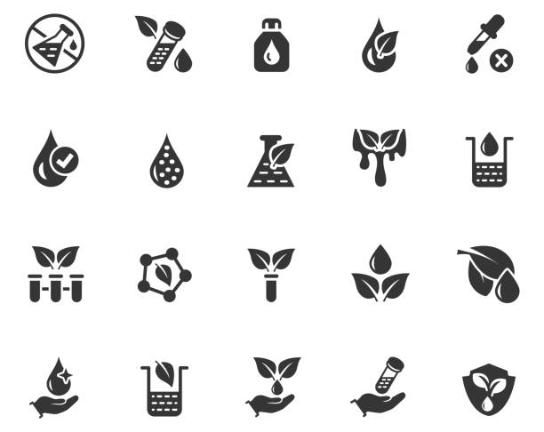 No artificial color icon set No artificial color icon set , vector illustration tasting stock illustrations