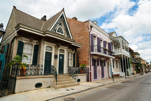 Beautiful architecture of the French Quarter in New Orleans, Louisiana.