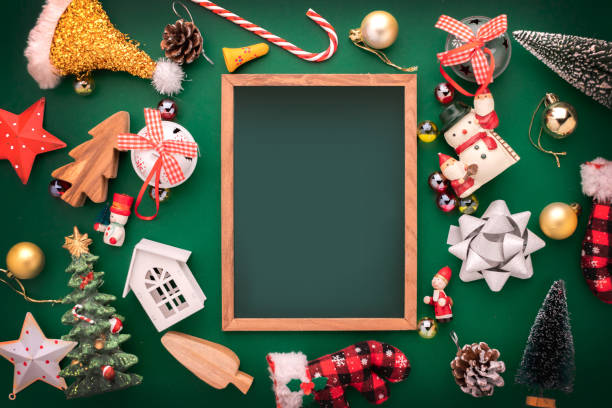 istock festive celebration background ideas concept with christmas eve holiday decorating items green color floor with free copy space 1291624101