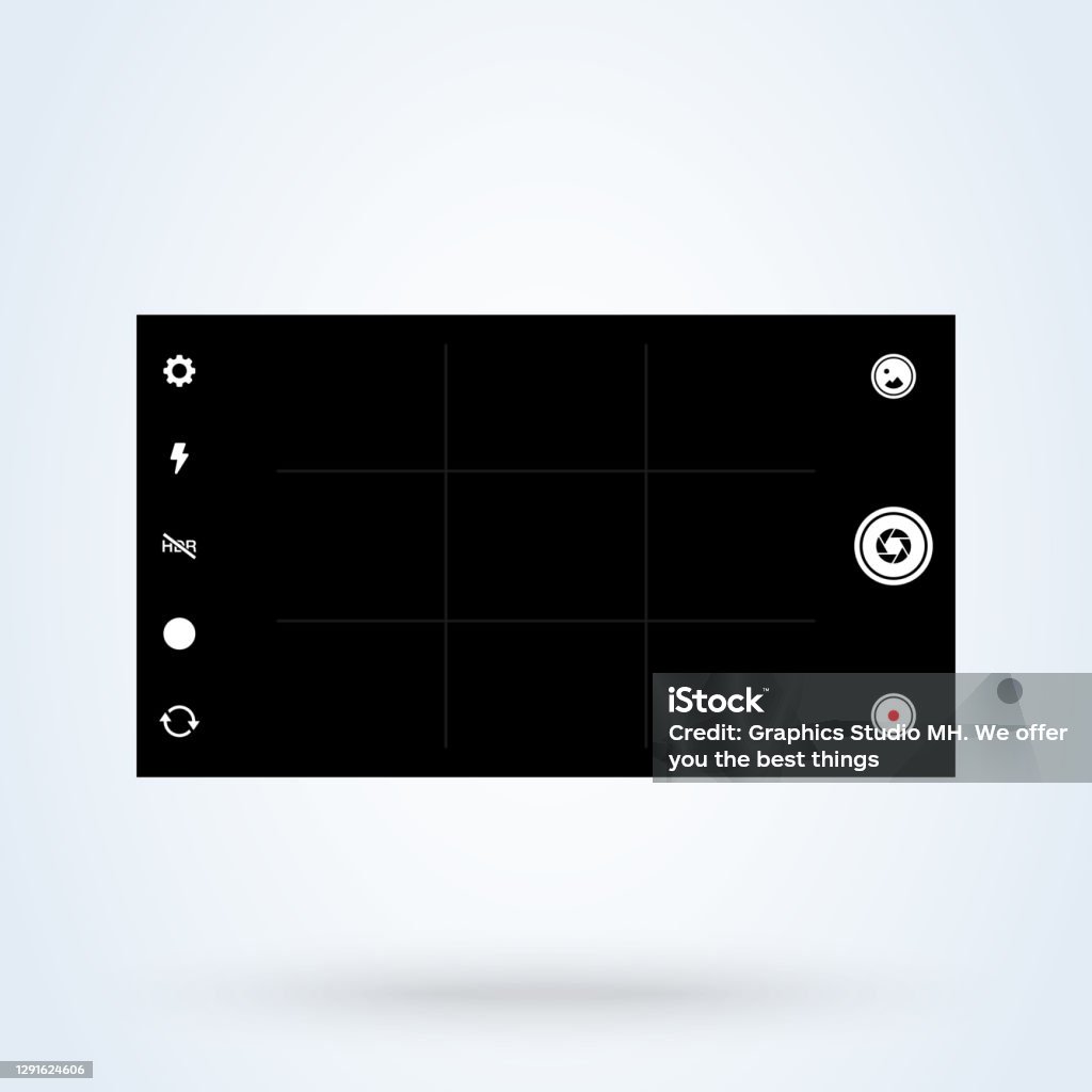 Camera App Screen Example Mobile Camera App Screen Template Mobile Phone With Camera Interface ...