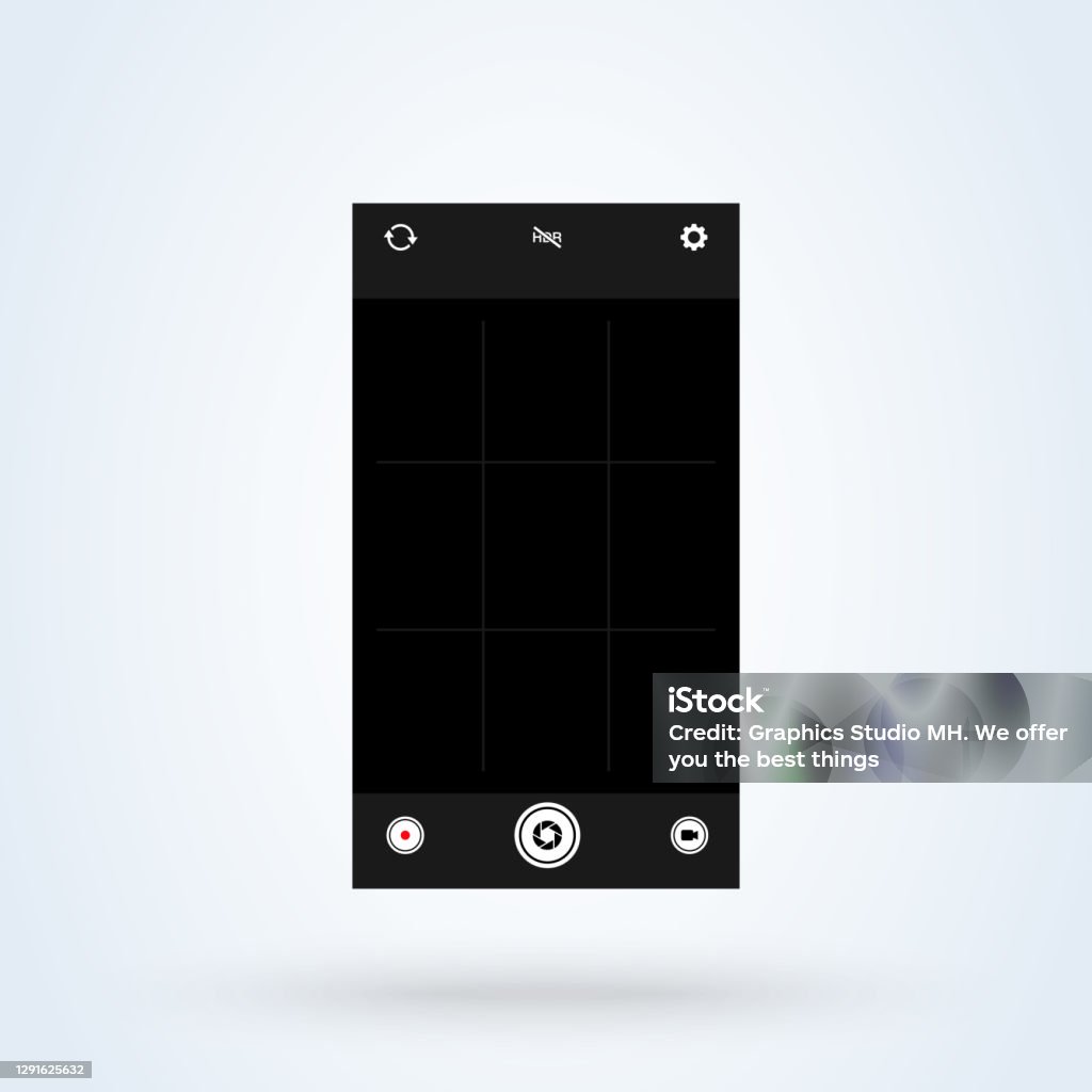 Camera App Screen Example Mobile Camera App Screen Template Mobile Phone With Camera Interface ...