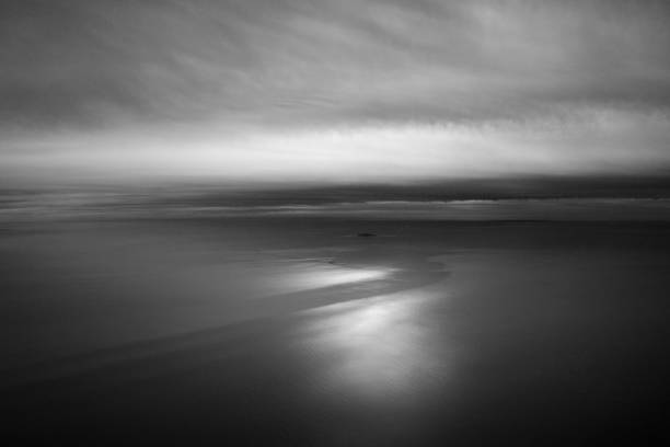 istock Black and White Aerial Seascape 1291628291