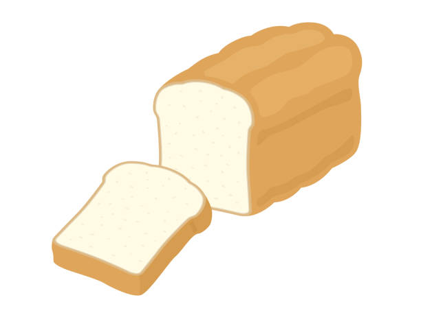 パン1かたまり。 - 食パン点のイラスト素材／クリップアート素材／マンガ素材／アイコン素材