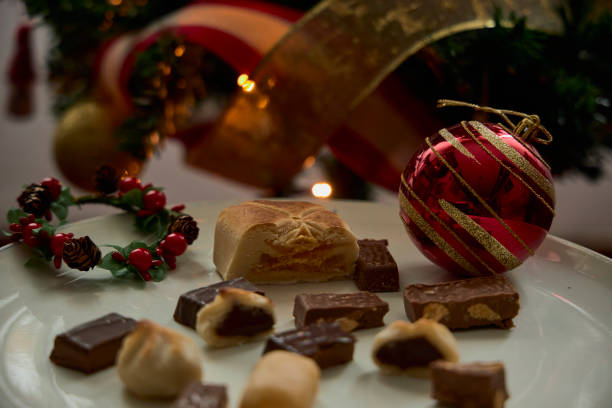 istock Various nougat and marzipan, typical Spanish Christmas sweets 1291632993