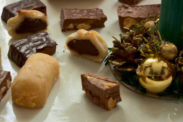 istock Various nougat and marzipan, typical Spanish Christmas sweets 1291632999