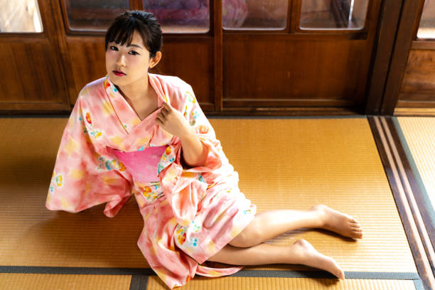 istock Woman in yukata 1291637732